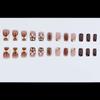 Elegante 3D Gesculpteerde Bloemen Kunstnagels ABS Press-On Nagels Eenvoudige Applicatie Langdurig Voor Bruiloftsevenement Kantoor