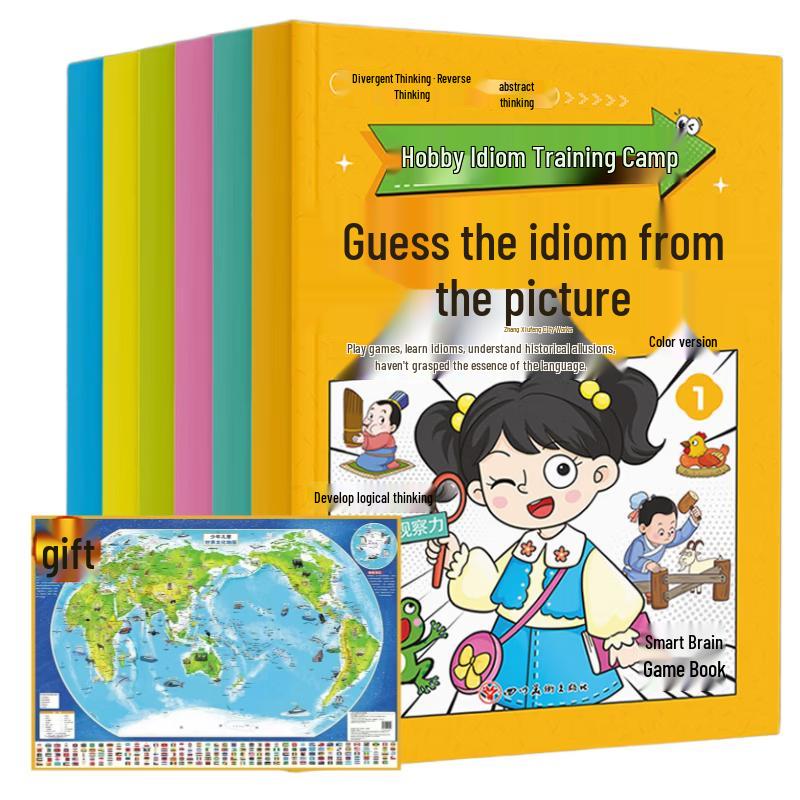 Fun Chinese Idiom Learning Set with World Map