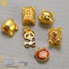 24K Goldbeschichteter Panda & Winnie Puuh Anhänger für DIY Schmuck