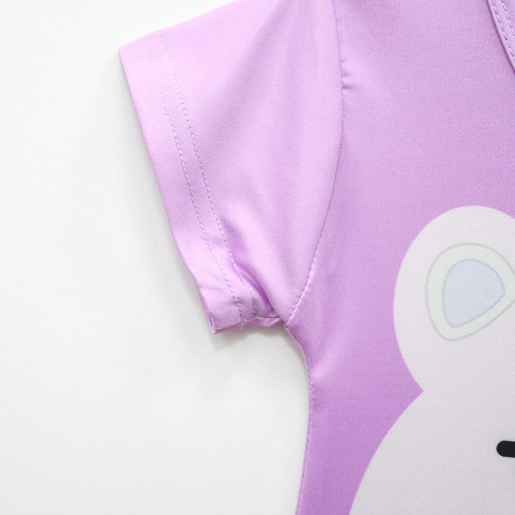 Vestito da bambina con stampa orsetto Mira a maniche corte