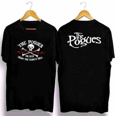 THE POGUES Band Heavy Cotton Black All Size Shirt 2 Sides TR489 Unisex T-Shirt