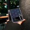 Luxury Laser Heart Flash Phone Case For Samsung Galaxy Z Flip 6 5 4 3 Zflip6  Zflip5 Zflip4 Zflip3 Transparent Folding Funda