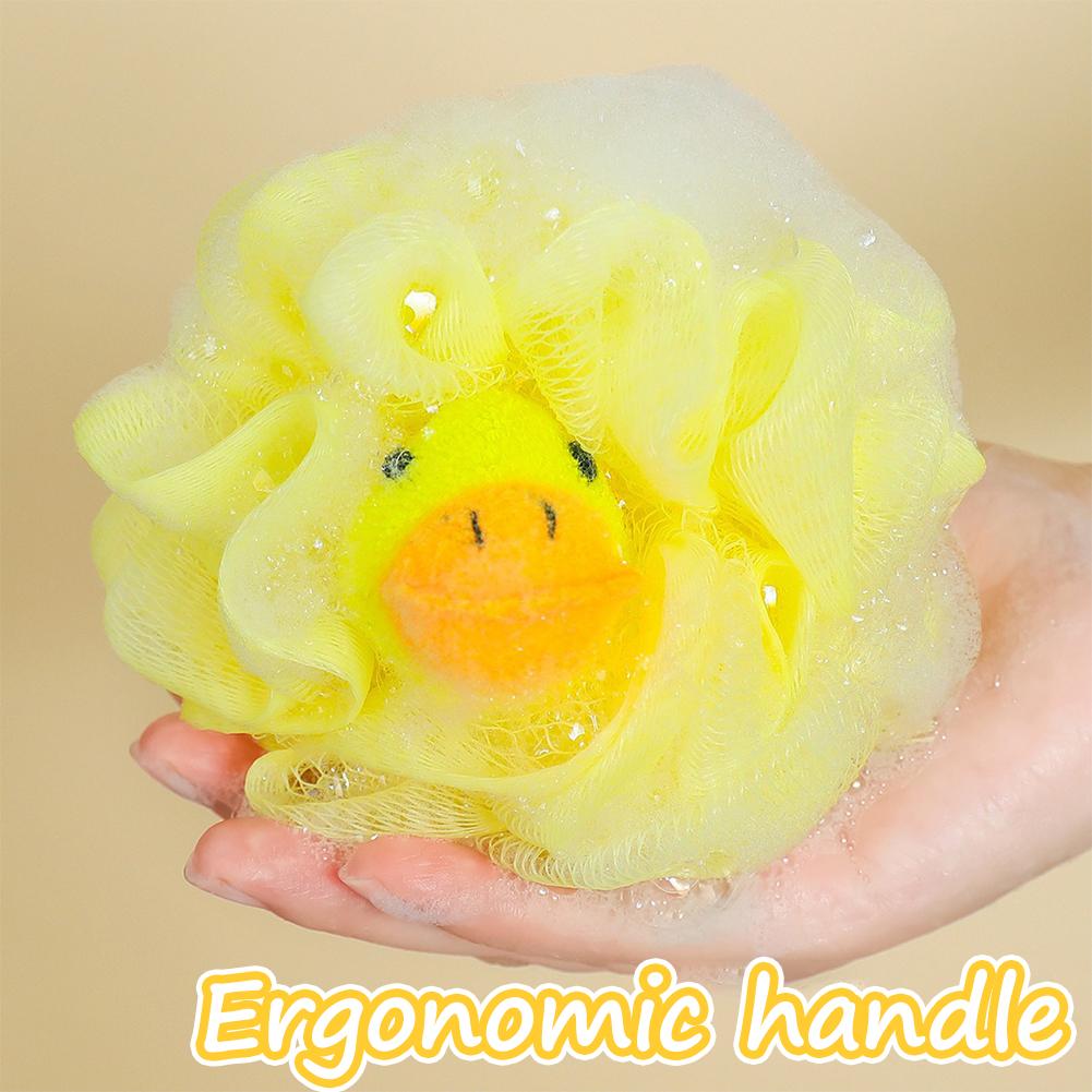 Kids Bath Sponge Skin Friendly Baby Loofah, Cartoon Animal Bath Loofahs Body Pouf Mesh Balls Body Scrubber Bathing Accessories