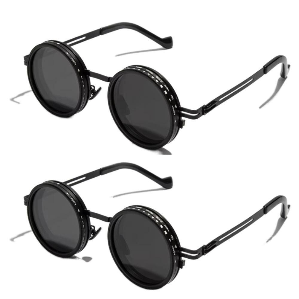 Latest ND2-400 Adjustable Dimming Glasses ND Filter UV400 Sunglasses with Glasse Case 9 Level Sun Glasses Outdoor