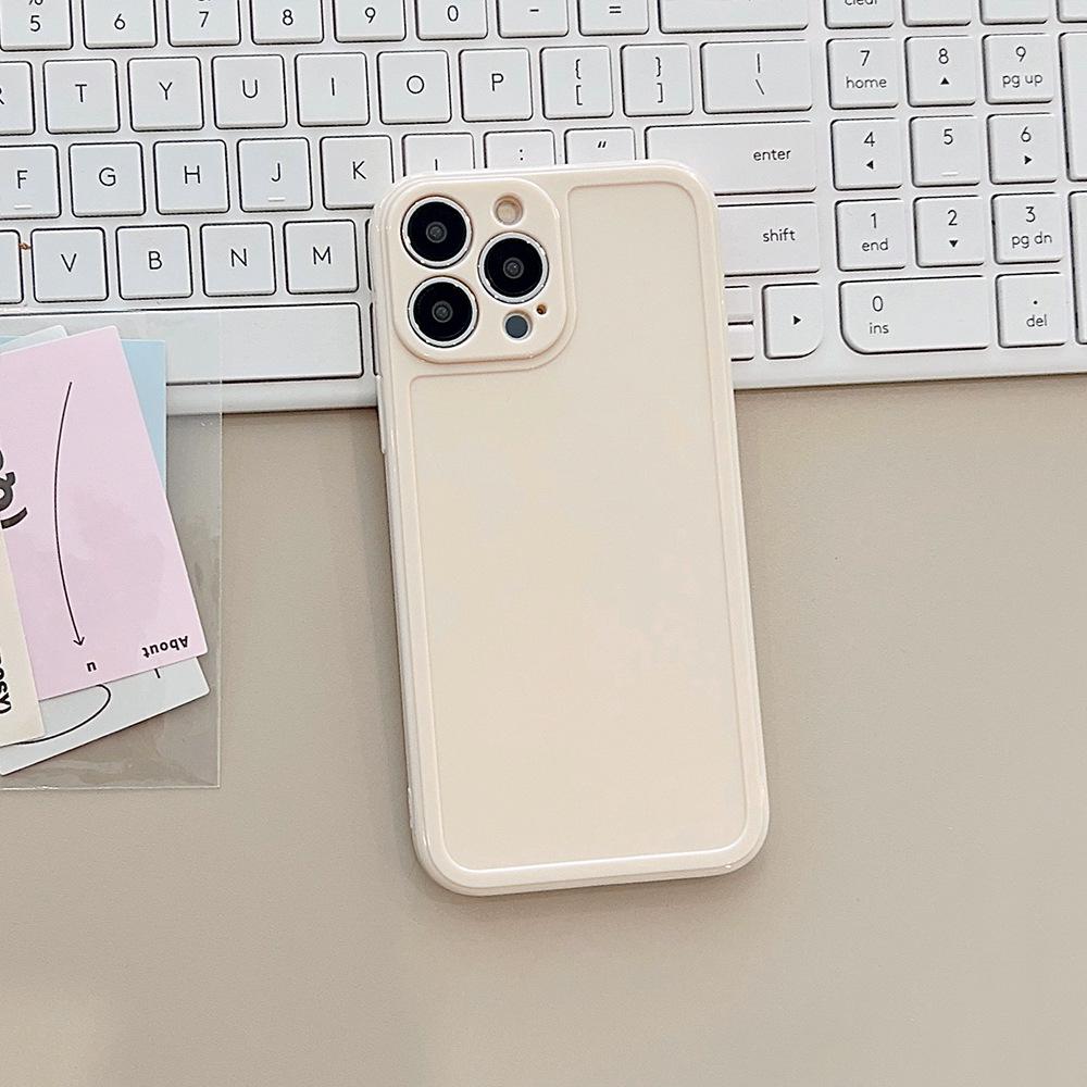 Small and Fresh Photo Frame 14Pro Max Apple IPhone 15 Mobile Phone Case 11 Solid Color 13 Silicone XS Suitable for 12 Soft X