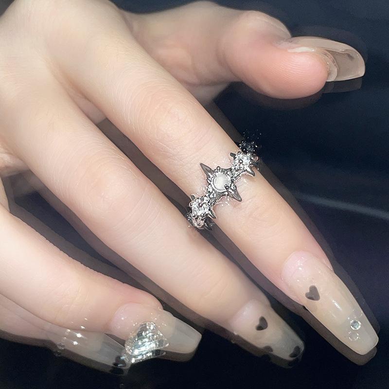 Starlight Cold Wind High-End Niche Design French Personalized Stacking Set Star Opening Ring
