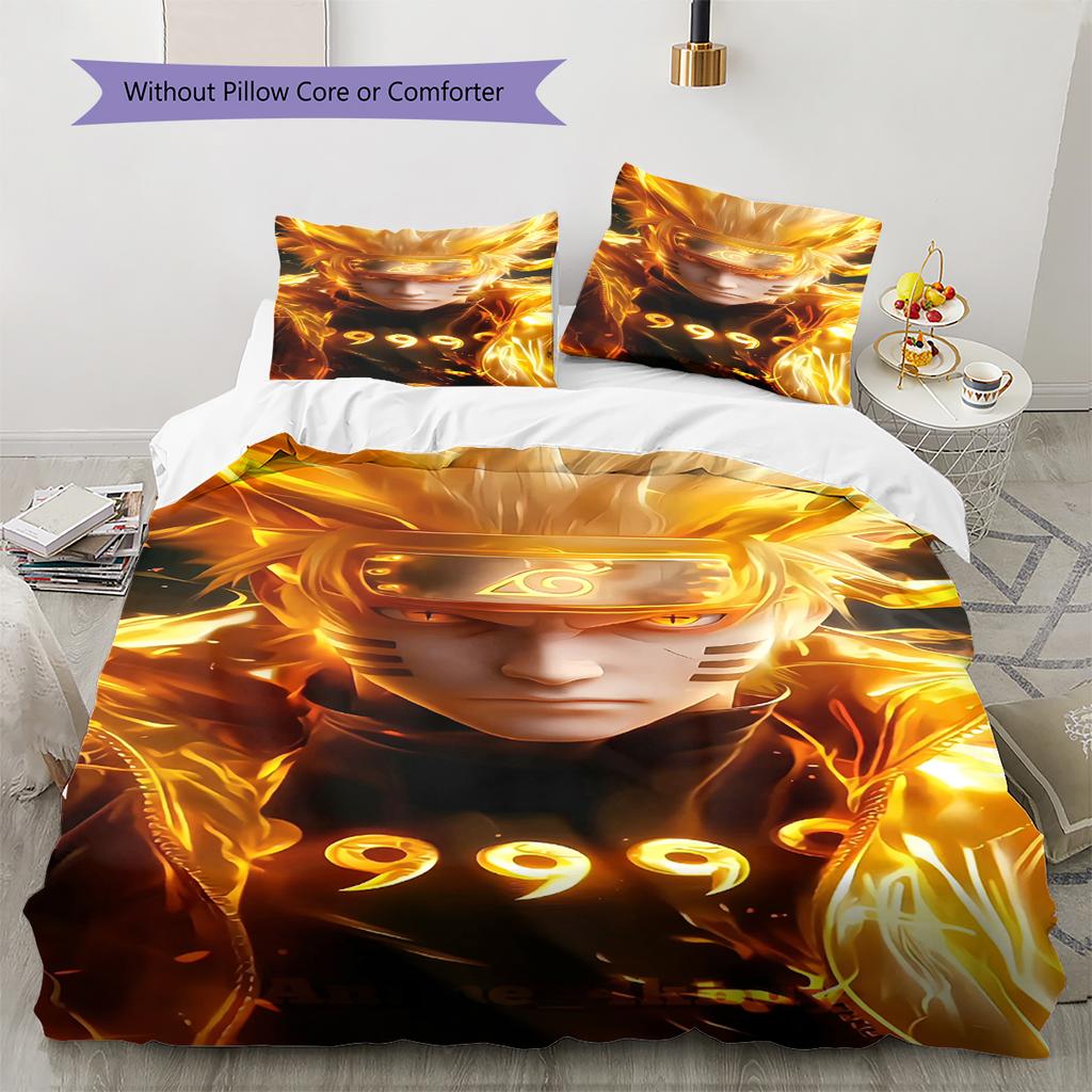 Pościel z wzorem kreskówkowym Zestaw kołdry Poszewka na kołdrę Poszewka na poduszkę Dekoracja domu Prezent urodzinowy (1 * poszwa na kołdrę + 2 * poszewki na poduszki, bez rdzenia)