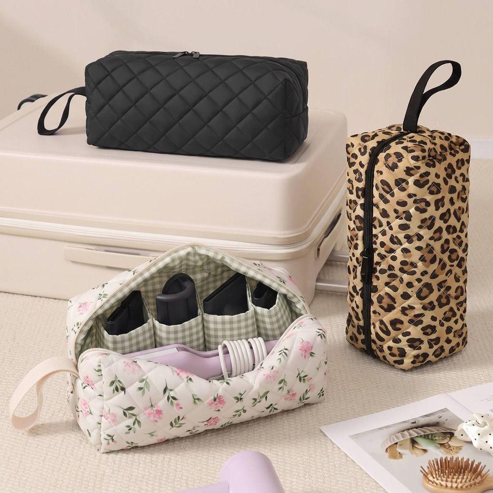 Soft Quilting Cotton Hair Dryer Storage Bag Dustproof Carrying Case Curler Storage Bag for Travel