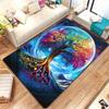 Colorful Tree of Life Galaxy Rug Cosmic Art Crystal Velvet Carpet Living Room Space Theme Decor Fantasy Floor Mat