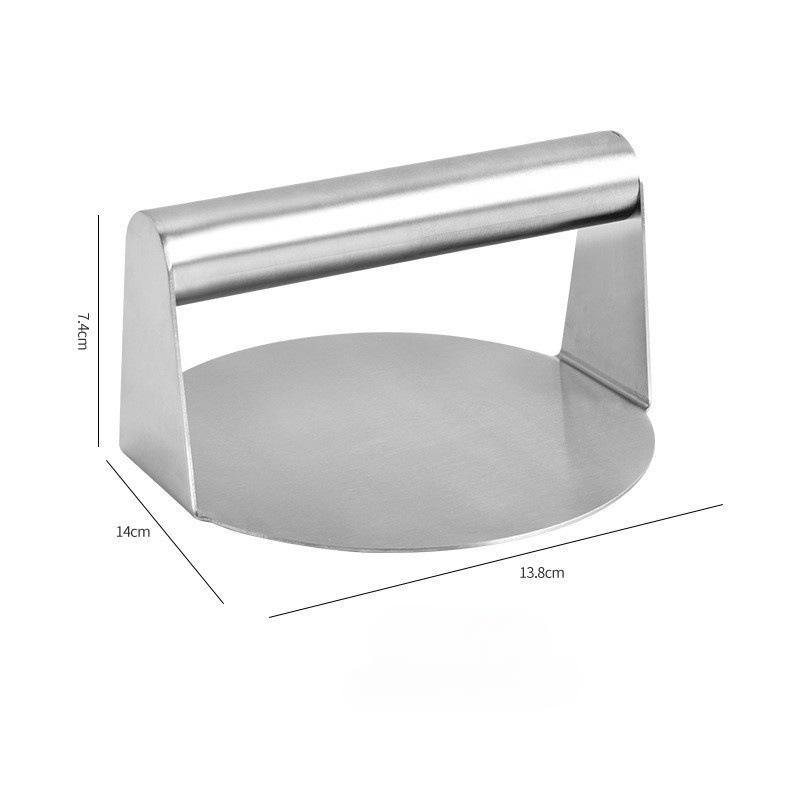 1pc Stainless Steel Smash Burger Press Hamburger Patties Meat Masher Circular Meat Press Mold for Deli Meats Kitchen Accessories