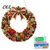 Handmade Christmas Home Decor Faux Diamond Art Ornament, DIY Santa Claus Sun Catcher Kit, Rhinestone Parent Child Interactive Crafts Xmas Wreath