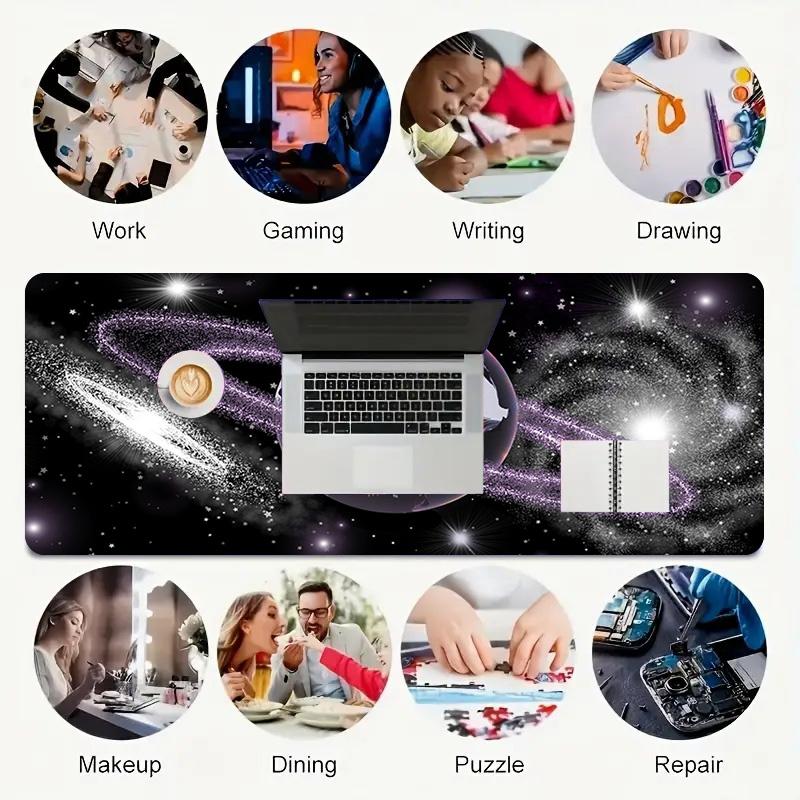 Space Planet Xl Gaming Mouse Pad Nonslip Rubber Base Stitched Edge Waterproof Desk Mat For Pc Laptop Gamer Office Computer Accessories C927588