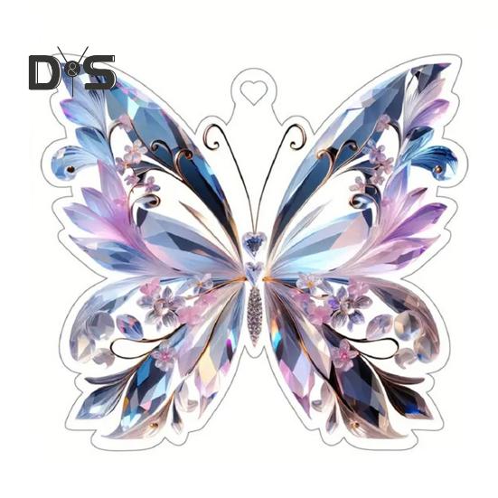 

Красочные бабочки Акриловый кулон переливающийся 2D бабочка украшение подвесной орнамент для зеркала заднего вида автомобиля Декор для окна дома Buttefly