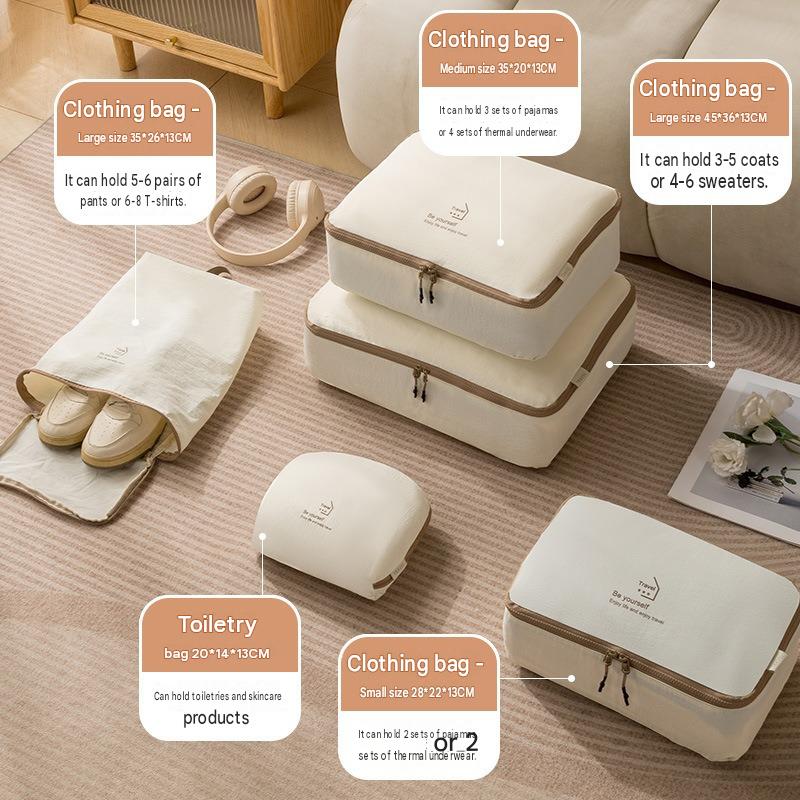 Large Capacity Travel Organizer Bags Terylene Suitcase Packing Cubes Dustproof Shoe Underwear Cosmetic Storage Bags