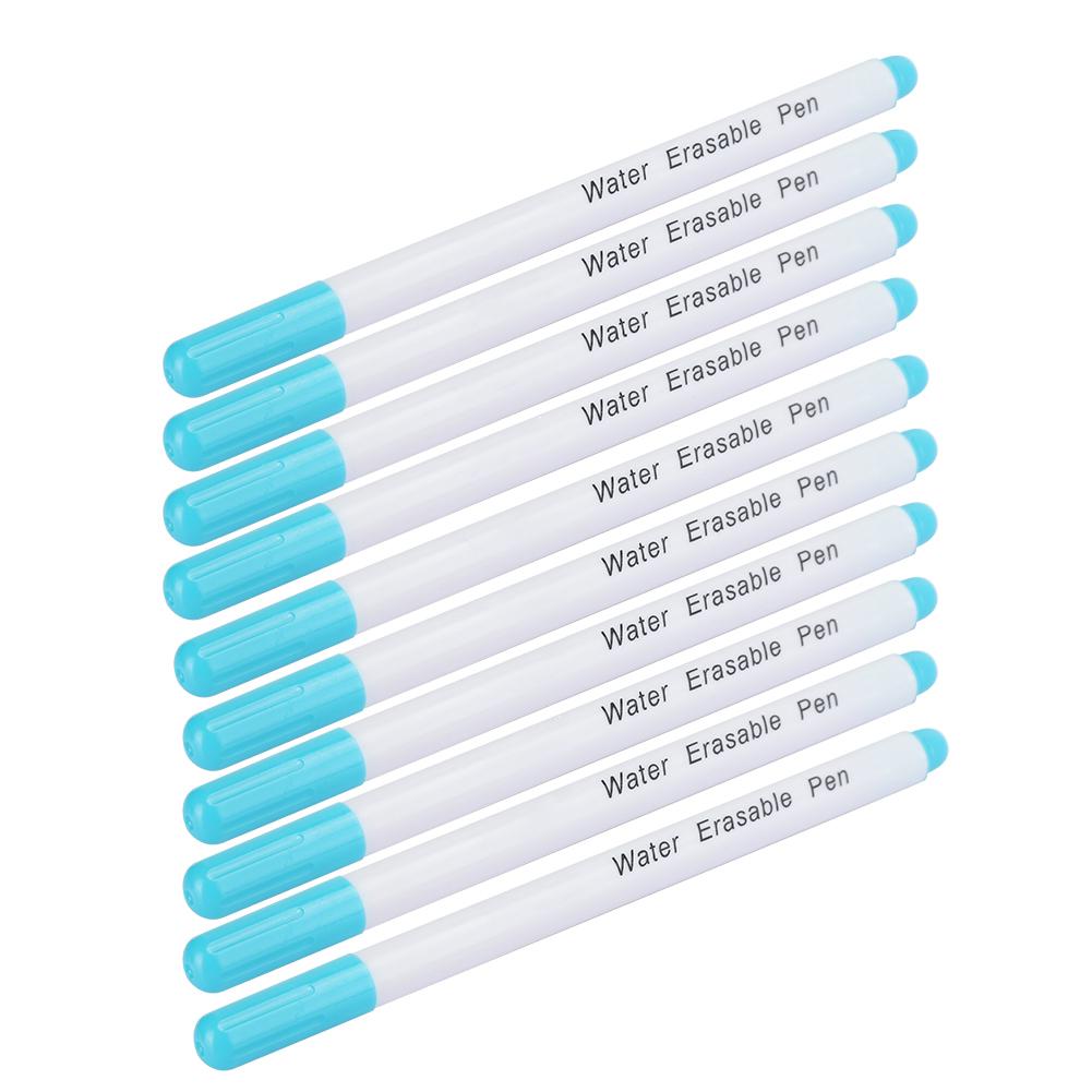 

10 шт. DIY водорастворимая стираемая ручка маркер для ткани портновский инструмент аксессуары одинарная головка белый синий