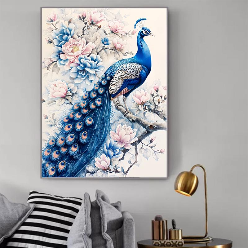 5d DIY Diamant Malerei Kreuzstich Tier blau Pfau Diamant Stickerei Mosaik voller Runde Bohrer Home Decor