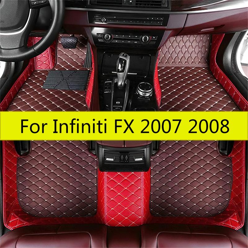 Car Floor Mats Fits For Infiniti FX 2007 2008 Auto Leather Carpets Pads Vehicle Front Rear Row Full Set Waterproof Foot Mat Rugs