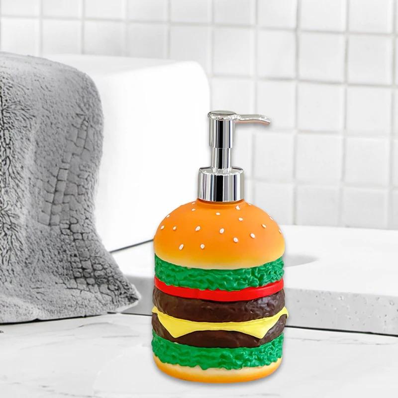 Łazienkowa butelka na balsam w kształcie hamburgera, dozownik do mydła, żel pod prysznic, butelka na balsam do rąk, butelka na szampon, akcesoria