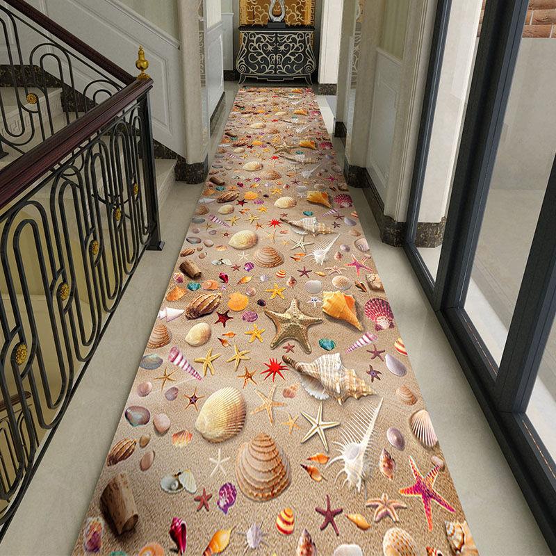Alfombra de pasillo para el hogar, alfombra larga antideslizante para pasillo de Hotel, dormitorio, sala de estar, puerta de entrada