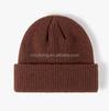 New Arrival Autumn and Winter Fashion Warm Lovely Pure Color Solid  Dark Grey  Customized Knitted Women Beanies