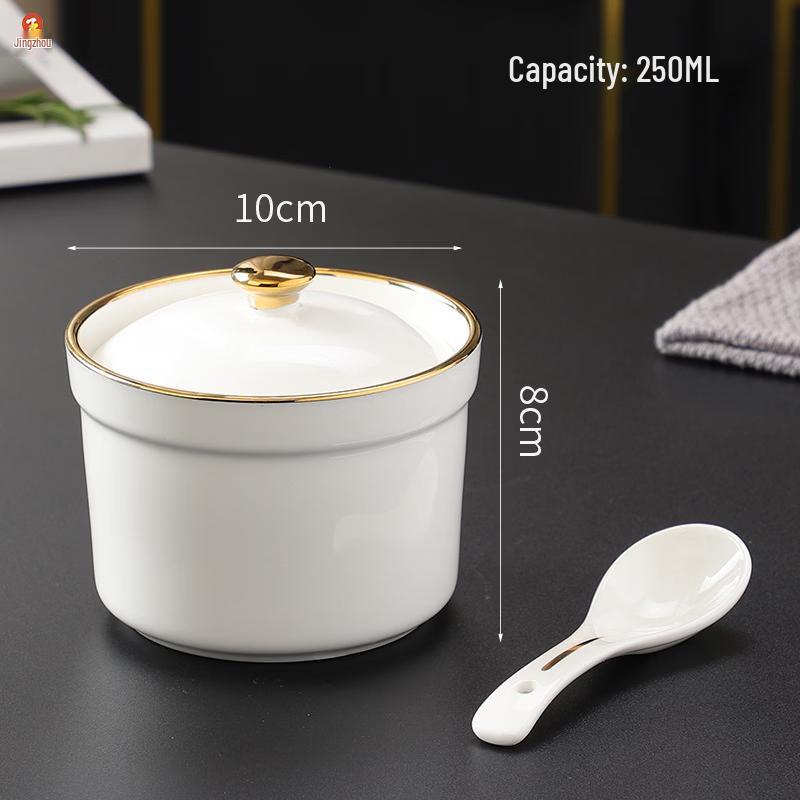 Jingzhou Ceramic Double-Boiler Stew Pots and Bowls