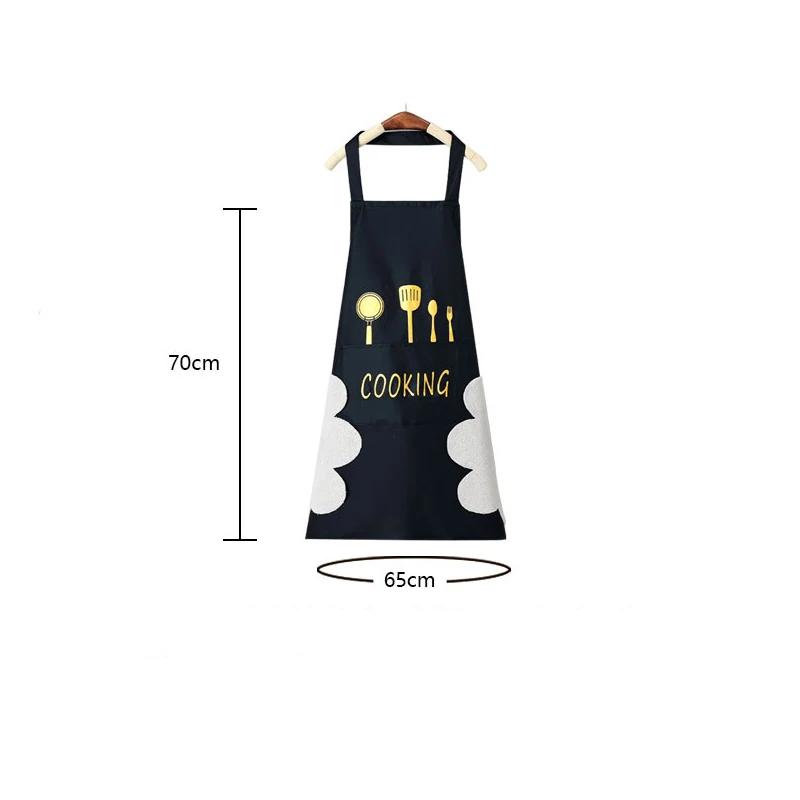 1PC Waterproof Apron Can Wipe Hand Kitchen Cooking Cleaning Oilproof Apron Unisex Household Durable Sleeveless Kitchen Apron New