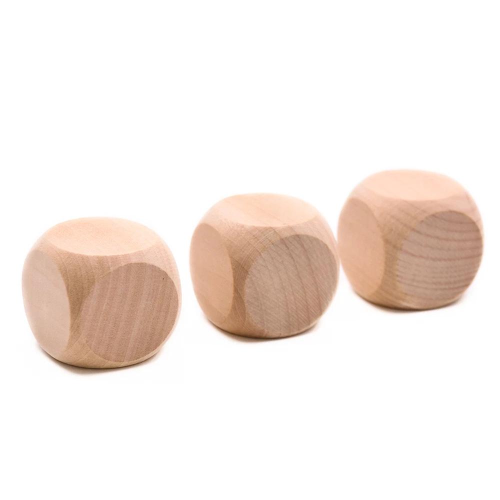 for Children Kid Toys DIY Engraving 20mm D6 Dice Wood Dice 6 Sided Blank Dice Wood Cube Dices