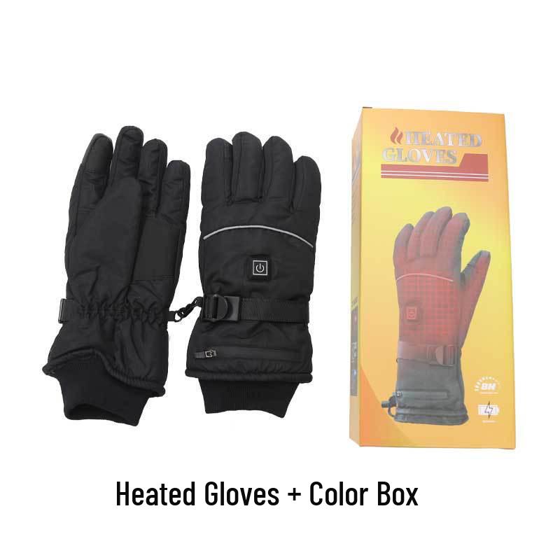Motorcycle Heated Gloves with Three-Level Temperature Control - Ski Cold-Proof, Thickened, Electric Warmth