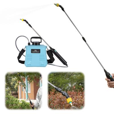 5L/8L Garden Sprayer with 3 Mist Nozzles Plant Sprayer with USB Rechargeable Handle and Telescopic Wand for Lawn Garden Cleaning