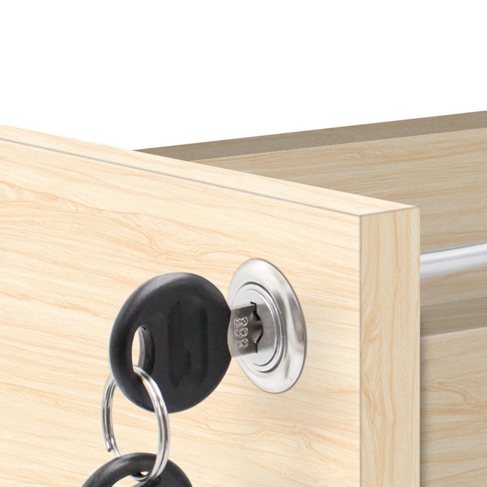 1PCS Cam Cylinder Triple Lock Desk Cabinet Drawer Lock Furniture Hardware Office Desk Lock Cylinder Zinc Alloy Safety Lock