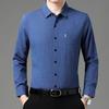New Men'S Business Casual Long Sleeved Printed Shirt With Wrinkle Resistance No Ironing Comfortable All Season Versatile Top