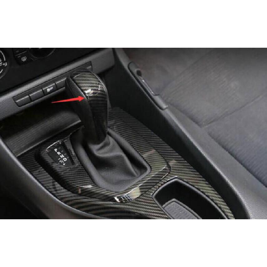 ABS Carbon Fiber Central Console Gear Shift Knob Trim For BMW X1 E84 2010-2013