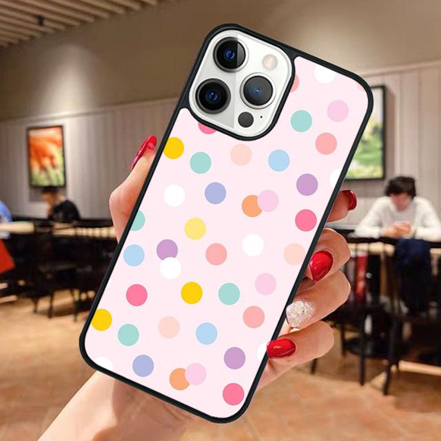 Black And White Polka Dot Phone Case For iPhone 17 Air 13 12 14 15 16  Cover For Apple Pro Max Plus Coque