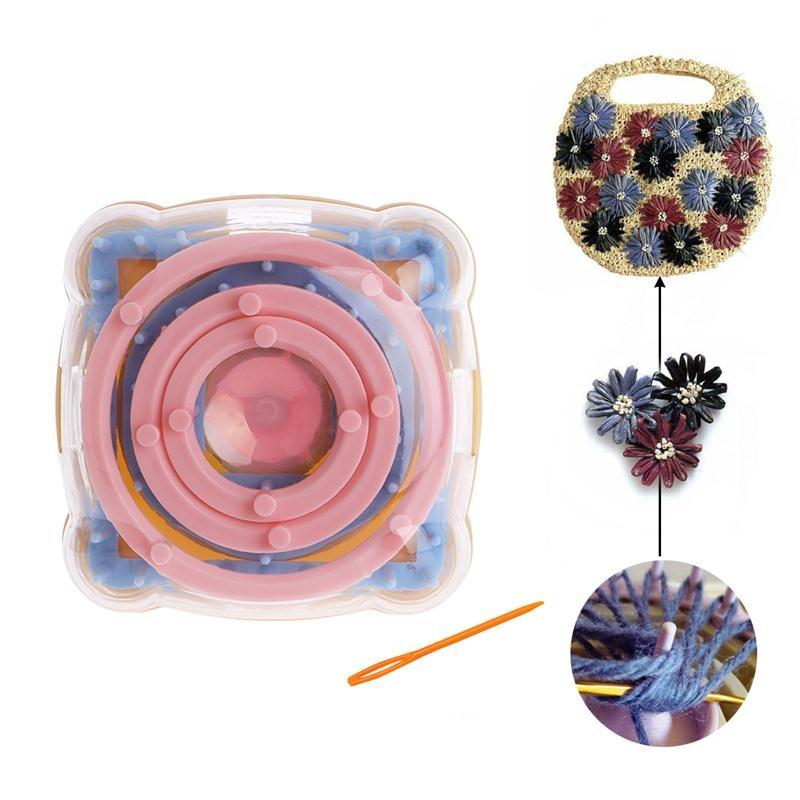 9Pcs Knitting Loom Set Flower Pattern Maker Wool Yarn Needle Knit Craft Tool DIY top sale