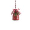 Holiday Wrought Iron Bell Bow Wind Chime Ornament for Tree Wall Door Hanging Decoration with Strong Metal Build
