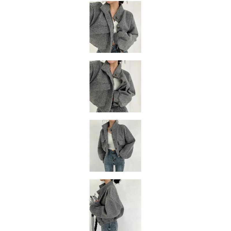 2026 Spring and Autumn New Women's Stand Collar Large Pocket Unisex Casual Jacket