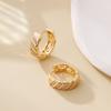 Boucles d'oreilles créoles Zircon plaqué or pour femmes Géométriques Anti-allergie Épaisses Huggies Bijoux de Fête Cadeaux