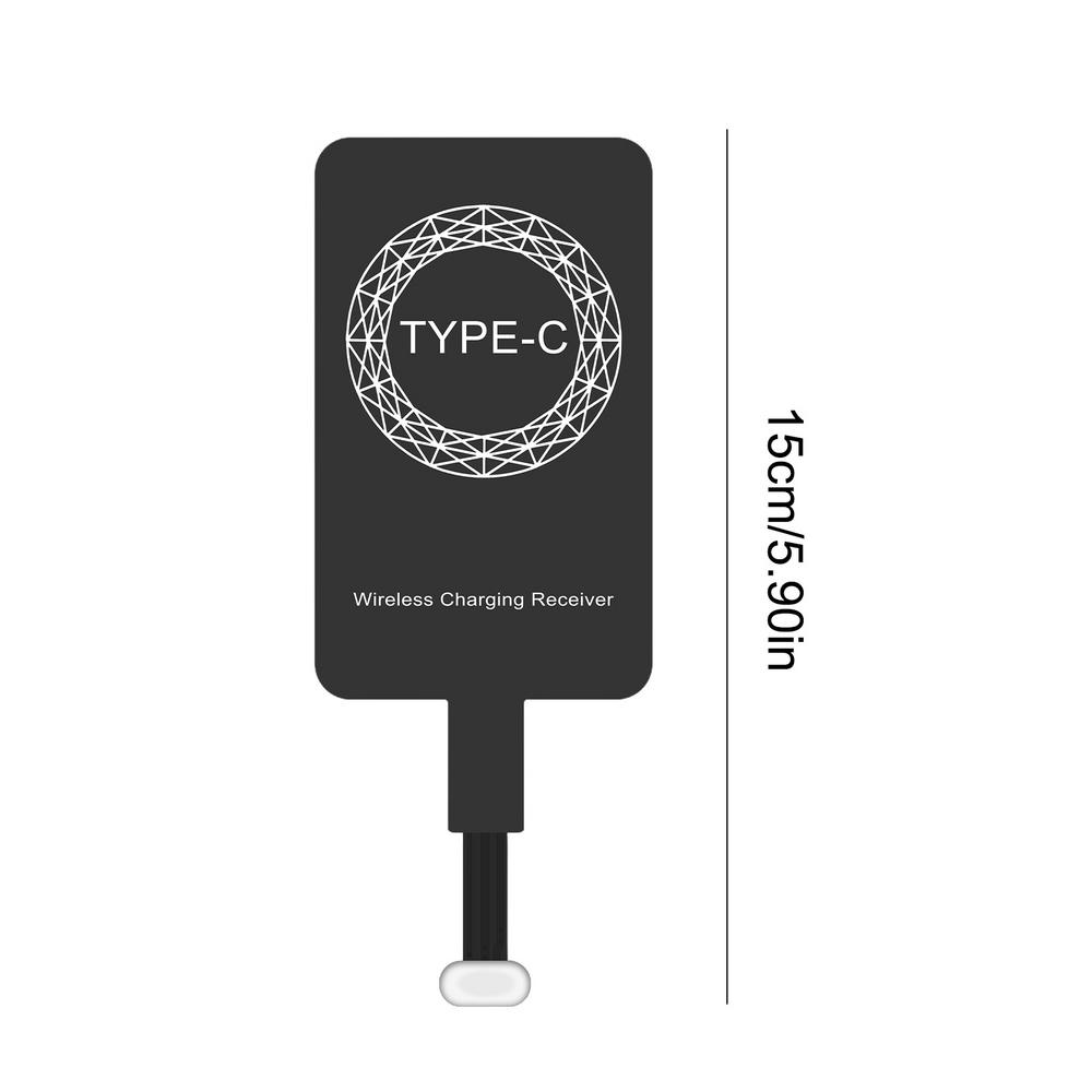 

Беспроводной зарядный приемник Type C, быстродействующий адаптер приемника, беспроводное зарядное устройство, тонкий приемник, чип, безопасная тонкая зарядка Type-C