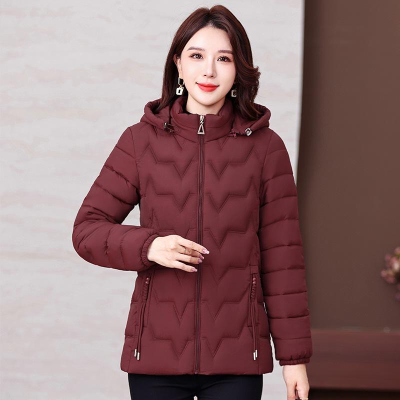 Mom winter thickened cotton-padded jacket large size medium and old women's clothing loose short cotton-padded jacket small warm cotton-padded jacket