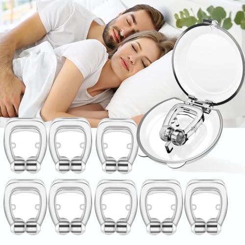 

[2025 Recommended by Snoring Experts] 8-Piece Set of Anti-Snoring Nose Clips, Improves Nasal Breathing, Expands Nasal Cavities, Prevents Snoring, Incl
