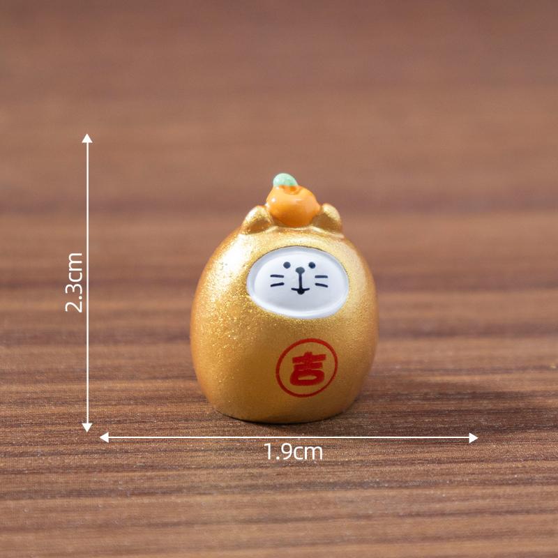 Cute Money Cat Ornaments Good Luck Fengshui Micro Landscape Home Office Desktop Decoration Miniatures Kitten Resin Crafts Gift