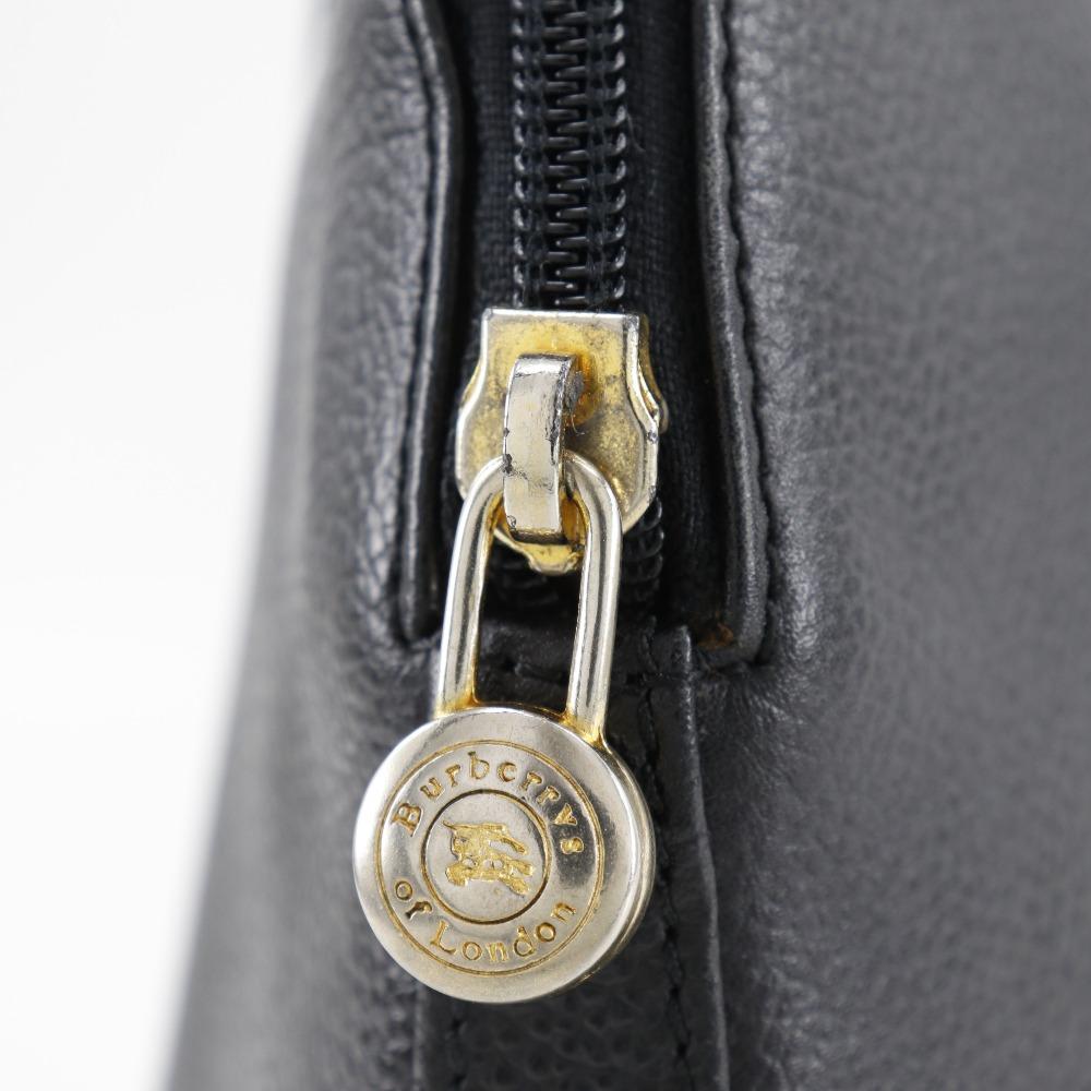 Burberrys 2WAYShoulder Handbag black leather Women Used