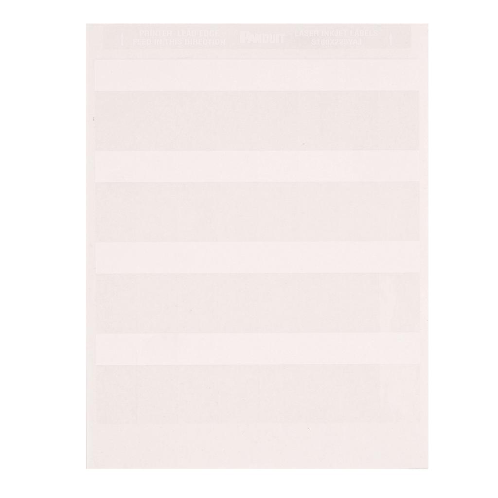 Panduit Labels for Laser Self-Laminating Printers, White, S100X225YAJ-D