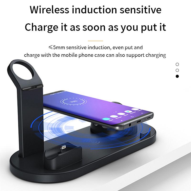 2026 Magnetic 6-in-1 Wireless Charger with 15W Fast Charging for Earbuds Phone Watch-Desktop Charger Station