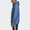 Adidas Originals Trefoil Solid Sport Casual Hooded Jacket Men Outerwear Blue FR9280