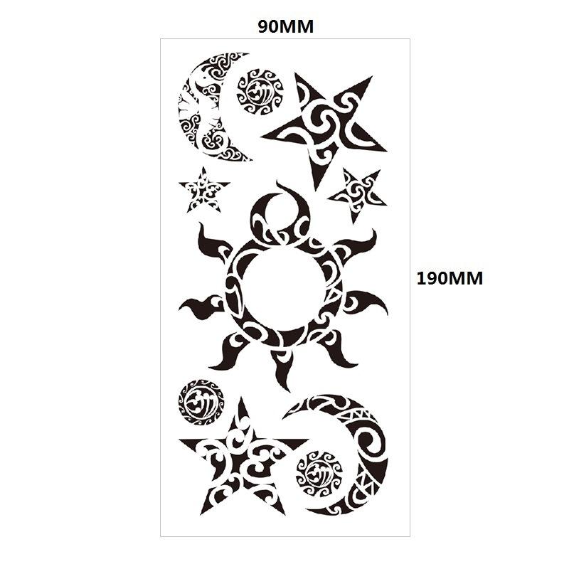 English Tattoo Sticker Feather Red Lip Totem Arm Circle Set Simulation Waterproof Tattoo Sticker
