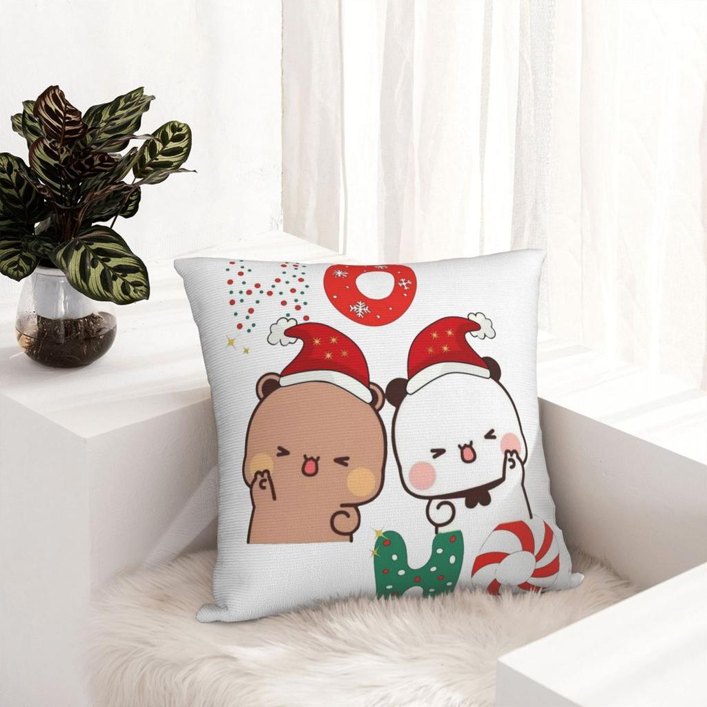 Christmas Time With Dudu And Bubu Pillowcase Double-sided Printing Polyester Cushion Cover Gift Pillow Case Cover Sofa