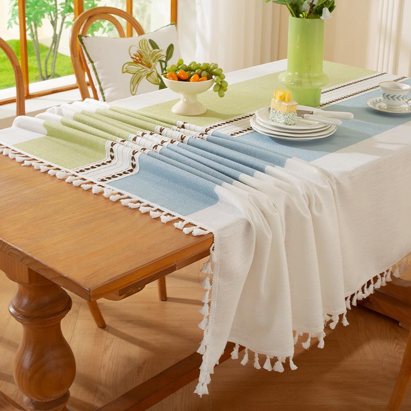 Nordic Tablecloth Tablecloth Cotton And Linen Fabric Dust-Proof Dining Table Cloth Home Kitchen Western Food Table Side Cabinet Nordic Style