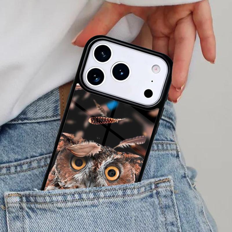 Owl Animal Pattern Phone Case for iPhone 17ProMax 12 13 14 15 16e 17 Pro Max Plus Air Cover