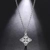 Celtic-Knot Pendant Clavicle Chain Unique Witch Knot Necklace for Women Birthday